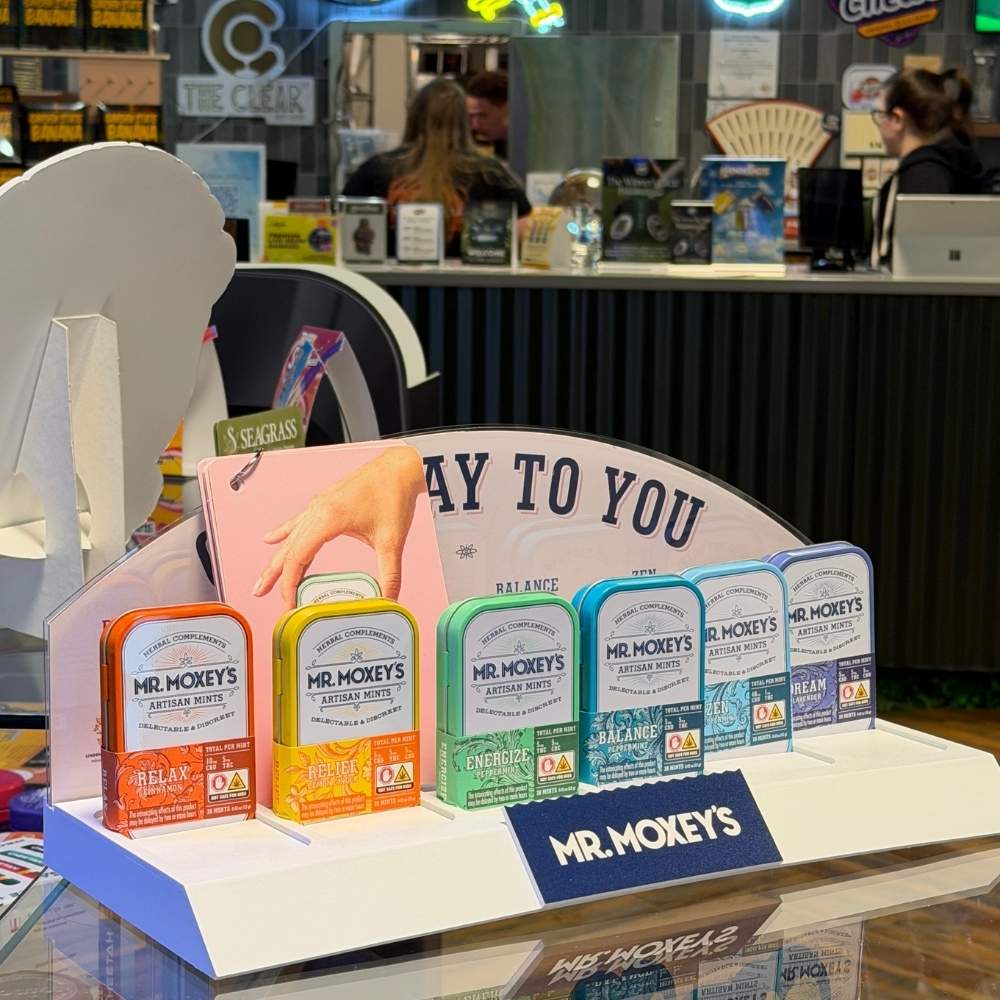 cloud-9-cannabis-delivery-to-warren-nj Cannabis products displayed inside Cloud Nine for weed delivery to Warren, NJ
