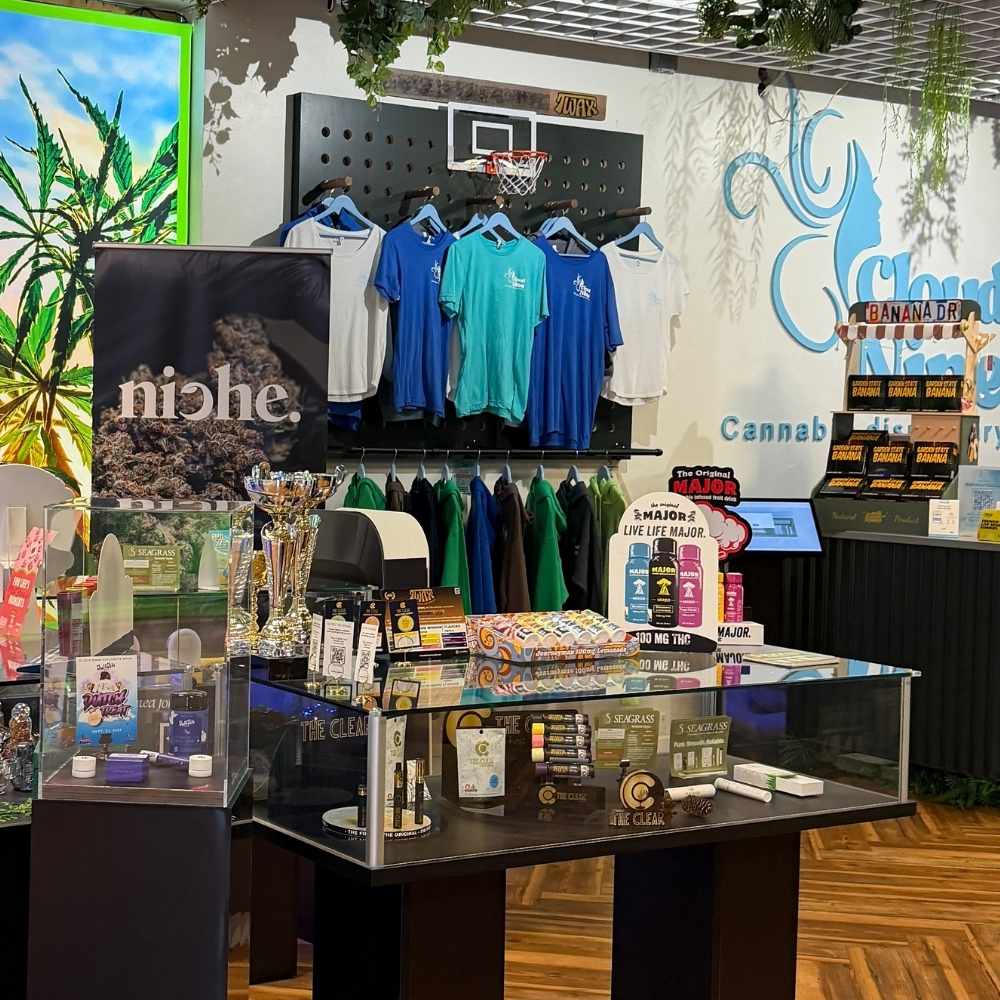 Cloud Nine cannabis dispensary interior where customers can order cannabis delivery to Watchung, NJ